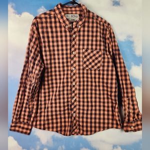 Urban Pipeline Men’s XL Orange Plaid Long Sleeve Button Down Shirt
